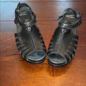 Dansko black sandal. Lightly used
